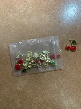 Abalorios de cereza esmaltados de 16x19mm, fruta para fabricación de joyas, pendientes, pulsera y collar, dijes, 10 uds.