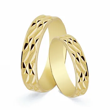 

Alliance 18k gold carved 4mm. [AA1865GR] -Customizable-RECORDING INCLUDED IN THE PRICE