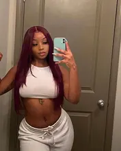 Topodmido rojo oscuro 99j Color frente de encaje pelucas con minimechones 13x4 recto pelucas de cabello humano Remy peruano Cierre de encaje de pelo peluca