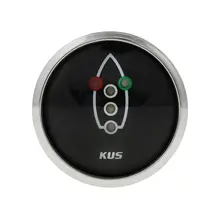 Индикатор включения ходовых огней, черный циферблат, нержавеющий ободок, д. 52 мм KY99304