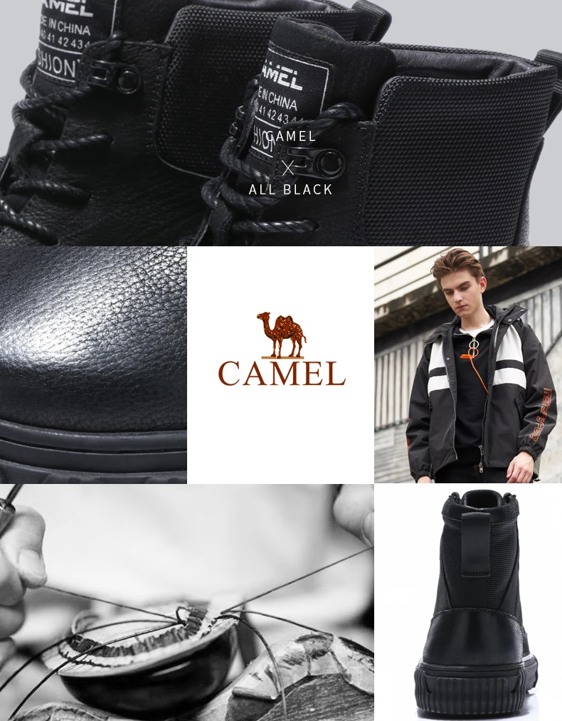 CAMEL/Мужская обувь; сезон осень-зима; мужские ботинки из натуральной кожи; удобные теплые повседневные рабочие ботинки с отстрочкой; материал; Сращивание; Bota
