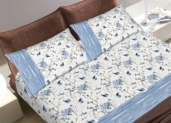 

Full soft flannel sheets design Mazzolin color blue Mod C.N.