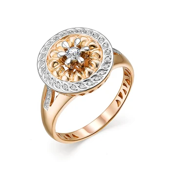 

585 sterling gold ring with stones: Diamond