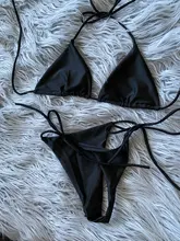 Bañador sexy de mujer, conjunto de bikini brasileño de dos piezas con sujetador de realce, ropa de baño, traje de baño para mujer