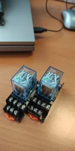 Electromagnetic-Relay Base Din-Rail-14-Pins MY4NJ AC220V Coil DC12V 4NC 4NO Small 1set
