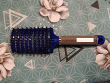 Peine para masaje del cuero cabelludo para mujer, 7 colores, cerdas de nailon, cepillo de pelo rizado húmedo, cepillo de pelo para salón, herramientas de estilo de peluquería