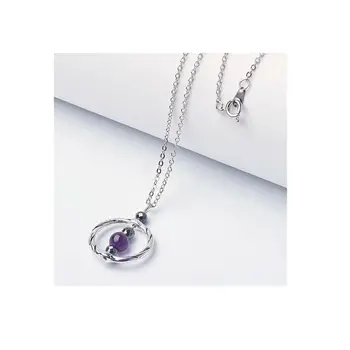 

1 necklace with Amethyst Pendant round