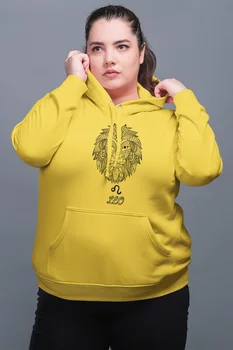 

Angemiel Wear Leo Lion Yellow Women 'S Hooded Sweatshirt