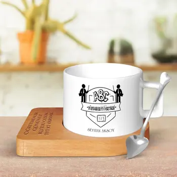 

Personalized World Best Öğretmeni Wood Altlıklı Ceramic Cup-8