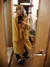 Abrigo de piel de imitación de conejo para mujer, abrigo largo de lujo, tapeta holgada, abrigo grueso y cálido de talla grande, abrigos de felpa para invierno