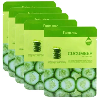 

Fabric mask farmstay visible difference mask sheet cucumber 23 ml 5 PCs