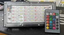 100W LED Floodlight Street-Lamp IP65 Waterproof AC220V 50W Warm Cold RGB 240V