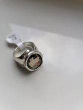 Anslow de joyería de moda de calidad superior Retro Oval grande anillo de dedo de cristal para las mujeres parejas de mujeres regalo de día de San Valentín LOW0041AR