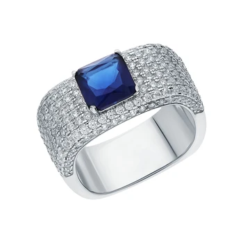 

Silver ring with zirconium, sieve and cubic zirconium sunlight sample 925