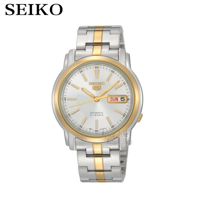 Seiko часы мужские 5 автоматические часы Топ бренд Роскошные спортивные мужские часы набор водонепроницаемые механические Военные часы relogio masculino84L - Цвет: SNKL84K1-A