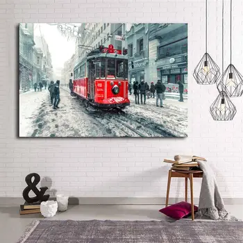 

Taksim Streetcar Canvas Table