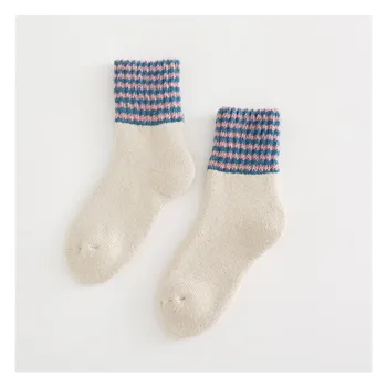 

Warm Women Socks Thicken Thermal Wool Cashmere Snow Winter Mid Calf Socks Unisex Seamless Female Boots Floor Sleeping Socks Gift