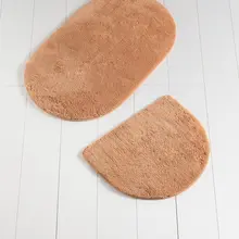 Коврики для ванной, Нескользящие, противоскользящие, противоскользящие, оранжевые, Овальные, 2'Li набор, 60X100 cm-50X60 см