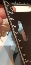 Regla triangular de aleación de aluminio de 7 pulgadas, regla métrica cuadrada para medir velocidad, herramientas para enmarcar medidores