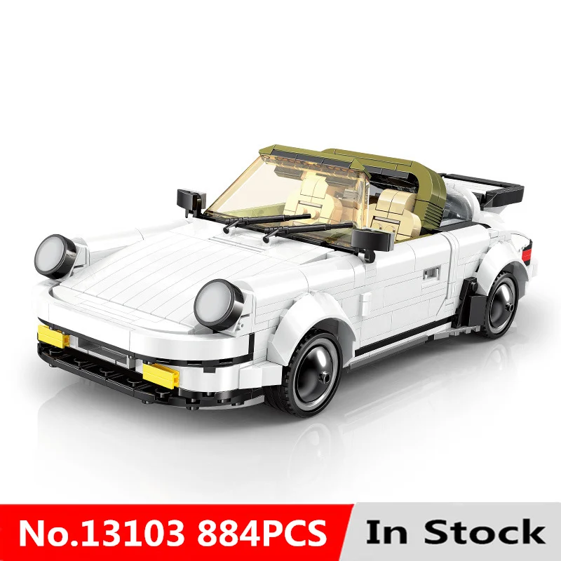 No original box 882 шт. Technic Moc серии Creator Cars белый классический спортивный скоростной автомобиль набор строительных блоков Кирпичи наборы дети техническая игрушка подарок - Цвет: No original box