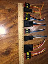 Female-Plug Harness Wire-Cable Electrical-Auto-Connector Motorcycle Waterproof with 