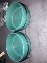 Cuenco de cerámica doble para alimentación de perros y gatos, dispensador de agua con soporte elevado, Gato, producto # P007