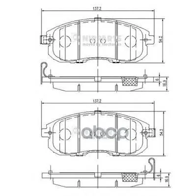 Колодки Тормозные Nissan Juke/Maxima/Teana/Tiida/Suzuki Sx4 Передние Nipparts N3601099 Nipparts арт. N3601099