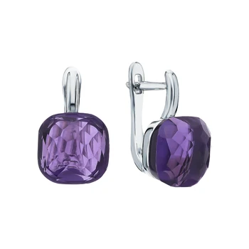 

Silver earrings with sieve sunlight sample 925 test