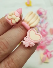 Anillo de fruta bonita para niñas, sortija Multicolor de colores, fruta bonita, traje de princesa, 12 Uds.