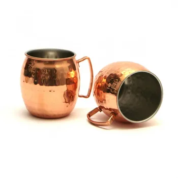 

CUP MOSCOW MULE COPPER MUG STAINLESS STEEL SCREWS AND HAMMERED 470 ML-2 PCs