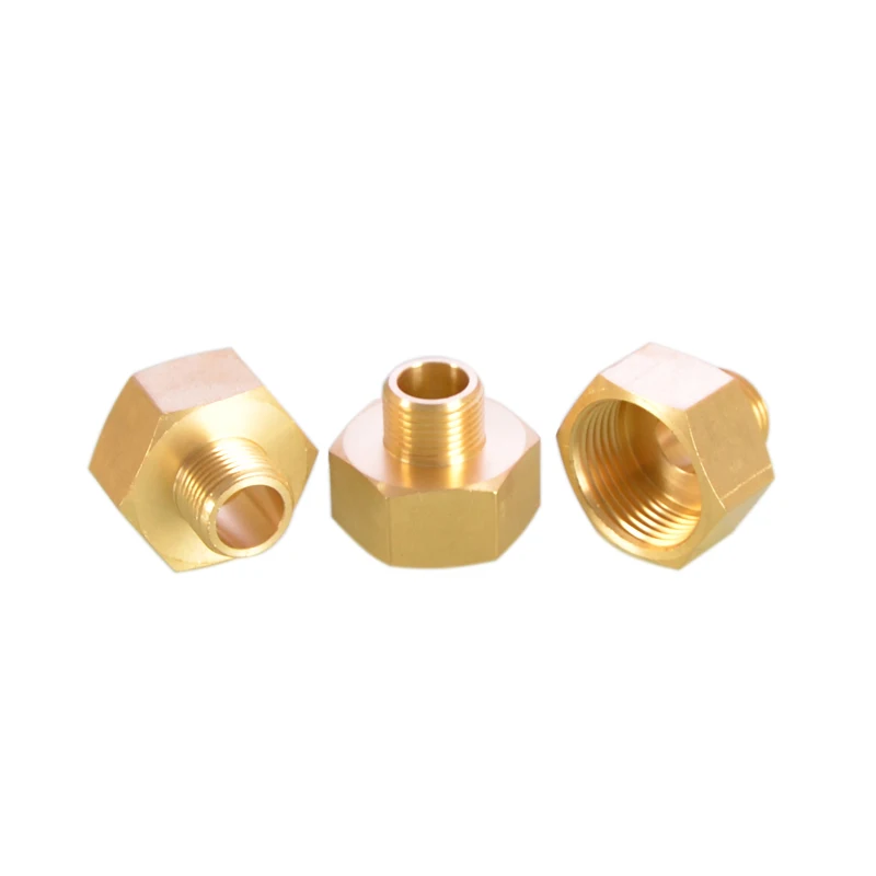 1/8" 1/4" 3/8" 1/2" Male to Female Brass Coupler Adapter Threaded Fitting Thread Pipe Connectors pipe fitting