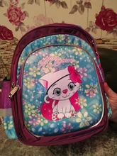 New Orthopedic Girl Backpack For School 3D Cartoon Cat Girls EVA School Bags Children
