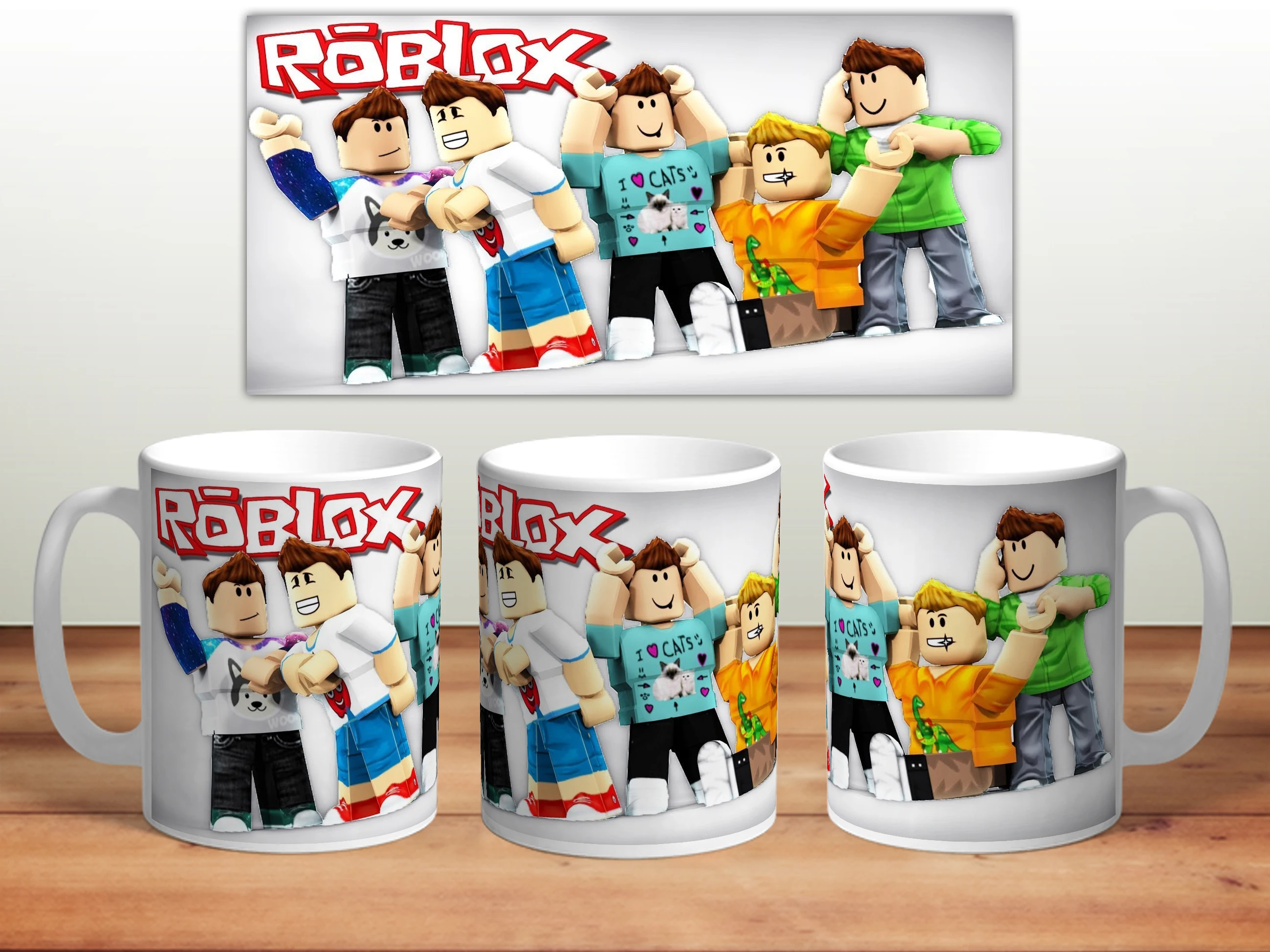 Poster Roblox on a mug for children mug print Roblox gift. 330 ml ceramic