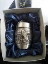 Cremation Ashes-Urn Funeral Urns for Hand-Carved Beautiful Embossed Pure-Tin 97%Leadfree