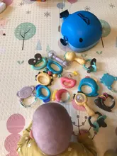Sonajeros con caja de almacenamiento para bebé, juguetes educativos para niño pequeño, mordedor de goma suave con música, juguetes Montessori para bebé, regalo de Navidad para recién nacido