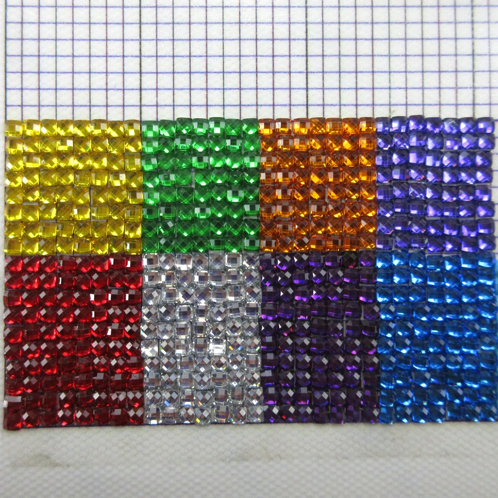 2021 New Crystal Resin Shinny Stone 2.5mm Square Drills Diamond Painting Embroidery Rhinestone Mosaic