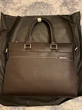 LAORENTOU genuino de los hombres de cuero maletín computadora portátil bolsos de hombre bolso de hombro tipo bandolera de cuero de vaca maletines para portátiles