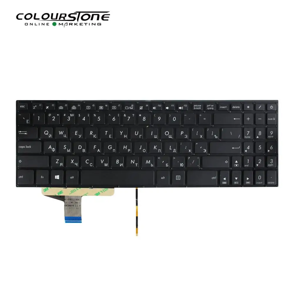 Клавиатура для ноутбука ASUS X580 US Layout 0KNB0-5600TA00 черная клавиатура для ноутбука с подсветкой