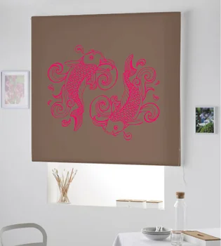 

Blind Iroa roll with drawing/Fish Chinese! ROLLER BLINDS TRANSLUCENT! (CAFE 100X175)
