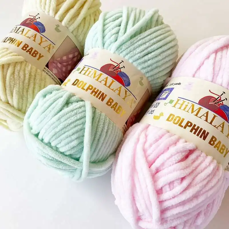 Himalaya Dolphin Baby Knitting Filato All'Uncinetto 100G Super Soft Ingombrante Spesso Peluche Velluto Bella Ciniglia Lana Coperta Per Bambini Amiguru