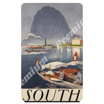 

Switzerland souvenir magnet vintage tourist poster
