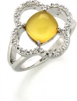 

Silverhouse ring with chalcedony and cubic zirconia