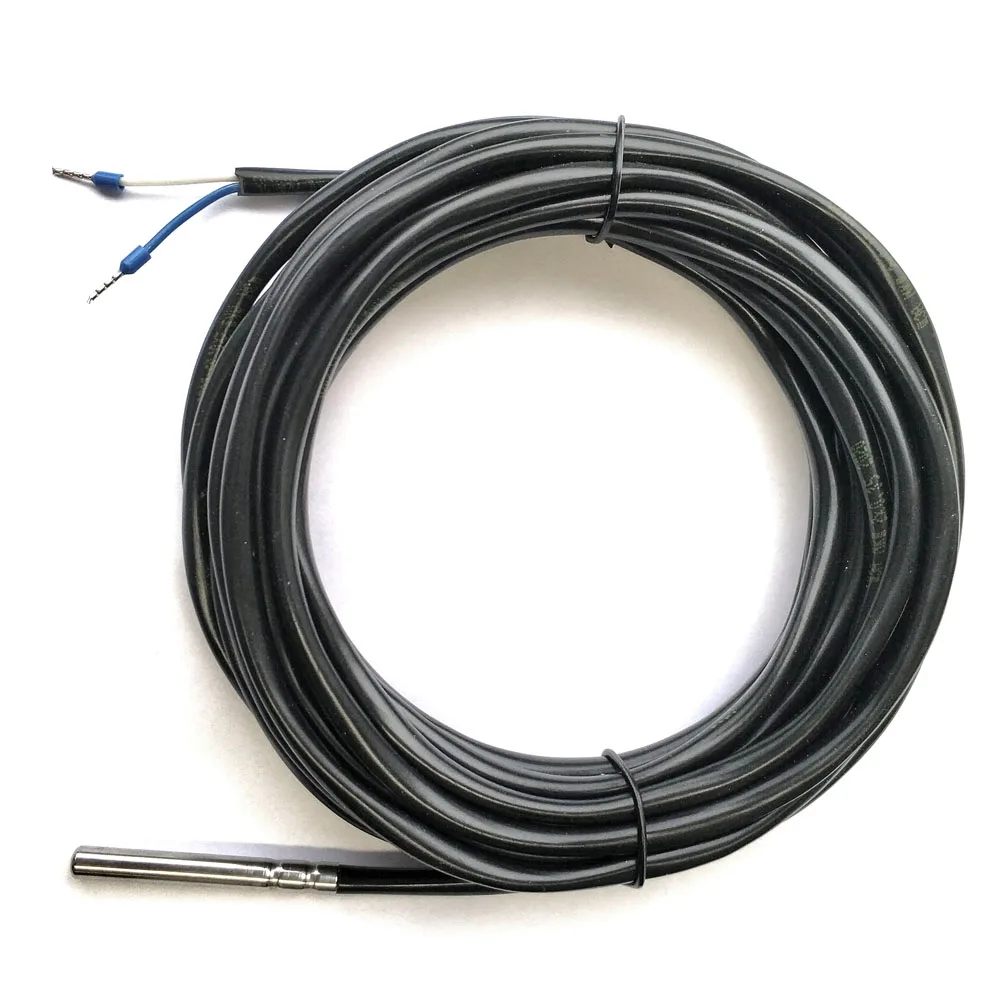 NTC 10K temperature sensor cable 6 meters HVS for boiler indirect heating PVC | Электронные компоненты и