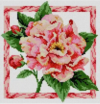 

Аж-1001 Diamond painting "Diamond painting" "Bud Peony", 26*26 cm