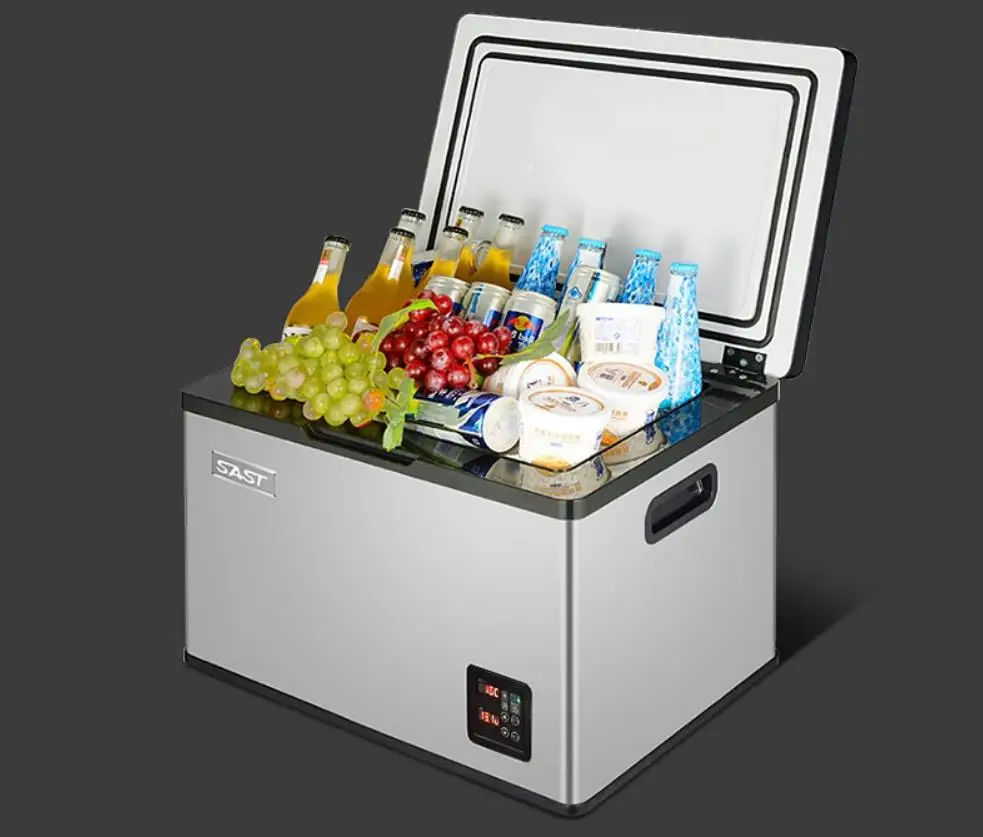 

SAST 22L car 2use truck home compressor refrigeration small freezer refrigerated mini refrigerator 12V/24V/100-240V Freezing