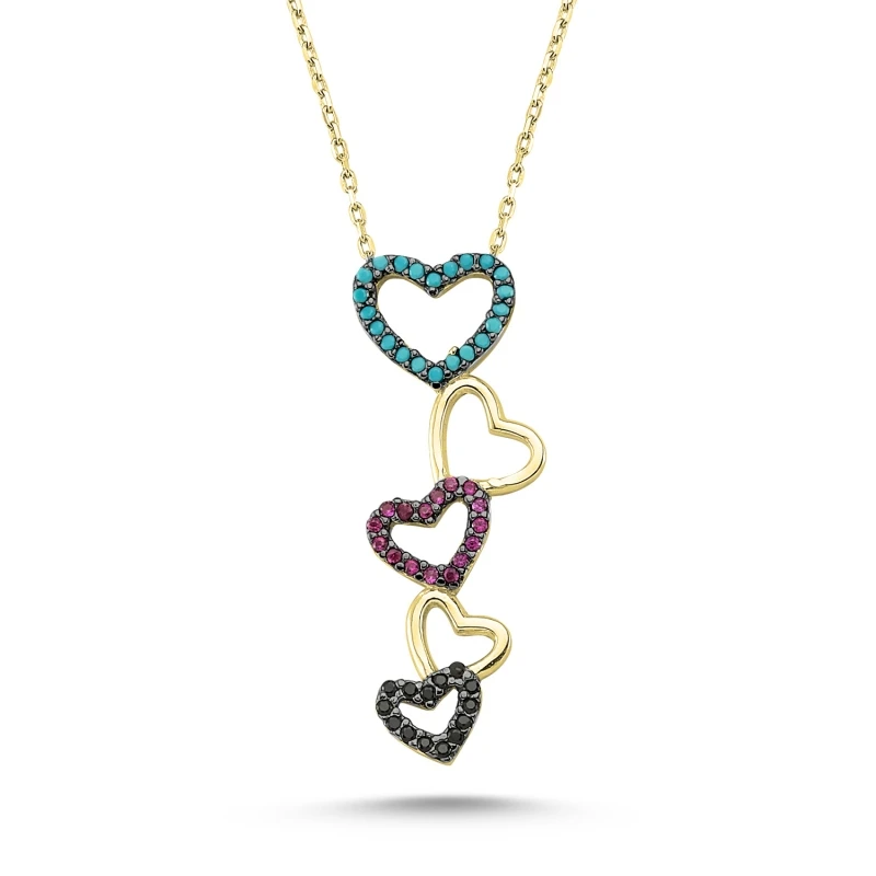 

Silver 925 Sterling Zircon Stone Heart Necklace