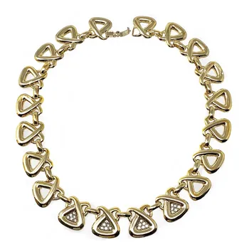 

Choker jewellery golden metal 42cm. Triangles [AB5090]