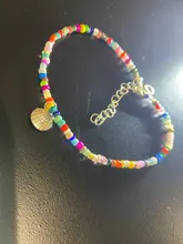 Tobillera con cuentas de cristal coloridas para mujer, pulsera tobillera Bohemia con cadena de Color dorado, pulsera para pierna, joyería para pies de playa