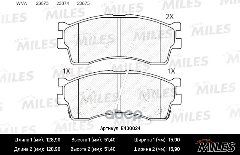 Колодки Тормозные (Смесь Low-Metallic) Kia Clarus 96-/Rio/Shuma 00-/Spectra (Иж) Передние (Без Датчика) (Trw