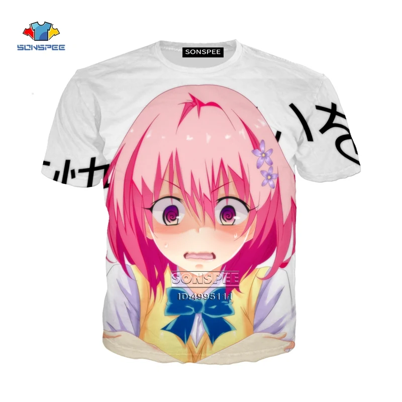 YOJULY/Повседневная футболка унисекс с 3D принтом «Otaku», «Toraburu To Love Ru», «Kawaii Girl Momo», «Harajuku», летняя футболка, молодежные топы, A856